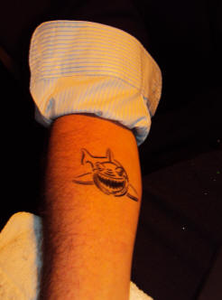 Temporary Shark Tattoo